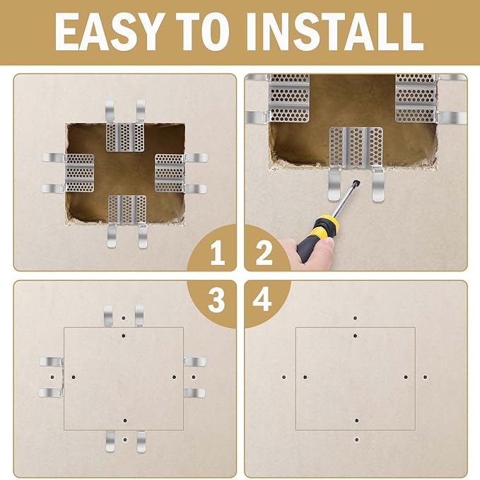 Drywall Repair Clips 24 Pack, Stainless Steel Wall Patch Clips - Image 4