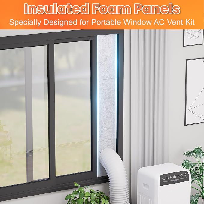 GCGOODS Insulated Foam Panels for Portable Air Conditioner Window Vent Kit - Image 9