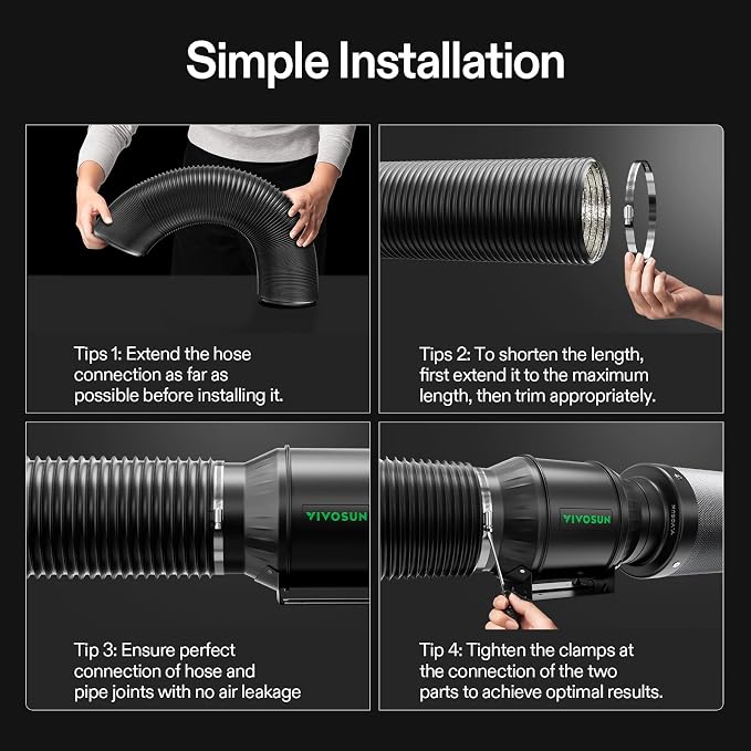 VIVOSUN 4 Inch 25 Feet Flexible Aluminum Ducting - Image 8