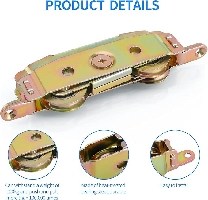 Huazu Heavy-Duty Sliding Door Rollers - Image 2