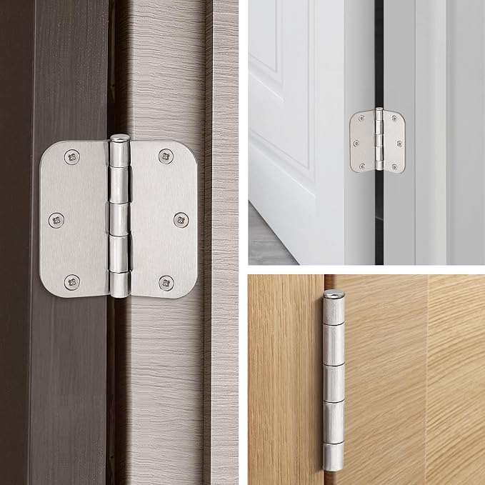 KNOBWELL 3.5 Inch Brushed Nickel Door Hinges, Interior Door Hinges, 18 Pack | - Image 8
