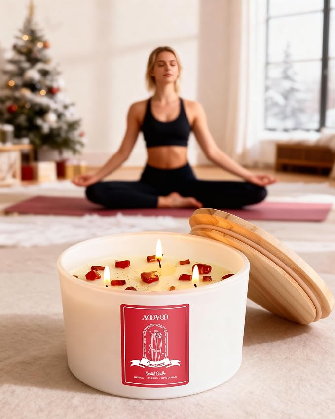 AOOVOO Apple Cinnamon Scented Candles - Image 6