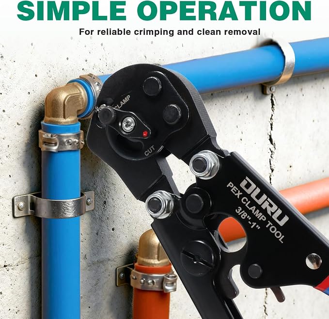 OURU PEX Crimping Tool Kit, Cinch & Remove, 3/8" to 1", Storage Box | 2 IN 1 - Image 8