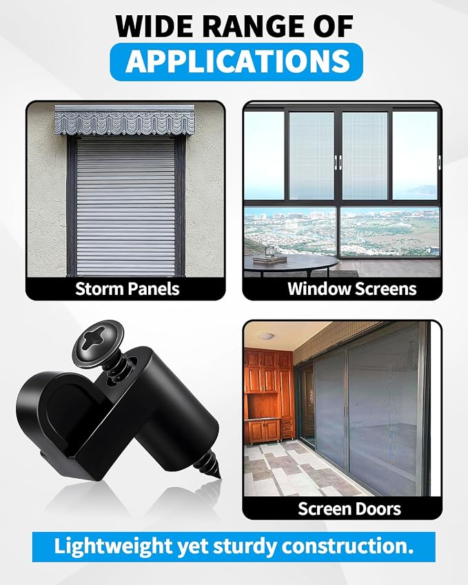 24 PCS 3/8 in Nylon Window Screen Clip, Storm Panels, Screen Door Clips - Image 7
