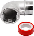 1Pcs 304 Stainless Steel 90 Degree Elbow 1" NPT Male Pipe to 1" NPT Female 304 by SSYDIEN