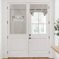 RYB HOME 100% Blackout Short French Door Linen Curtain by RYBHOME