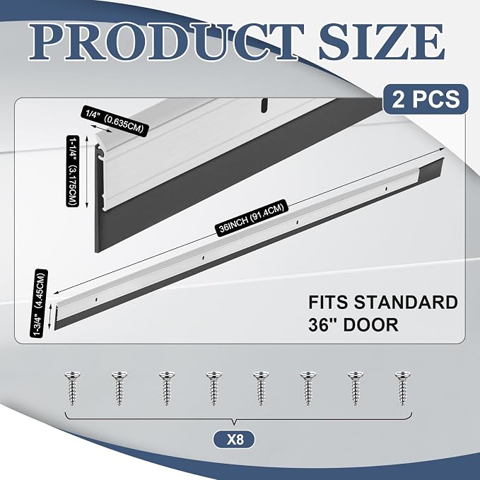 FoldTier 2 Pcs All-Season Door Sweep - Image 2