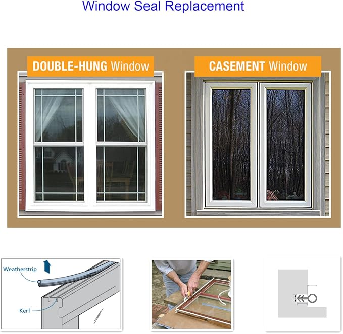 Bubble Kerf Mount Window Weatherstrip Seal 1/4" Bulb, Stiff Kerf Easily Applied - Image 4