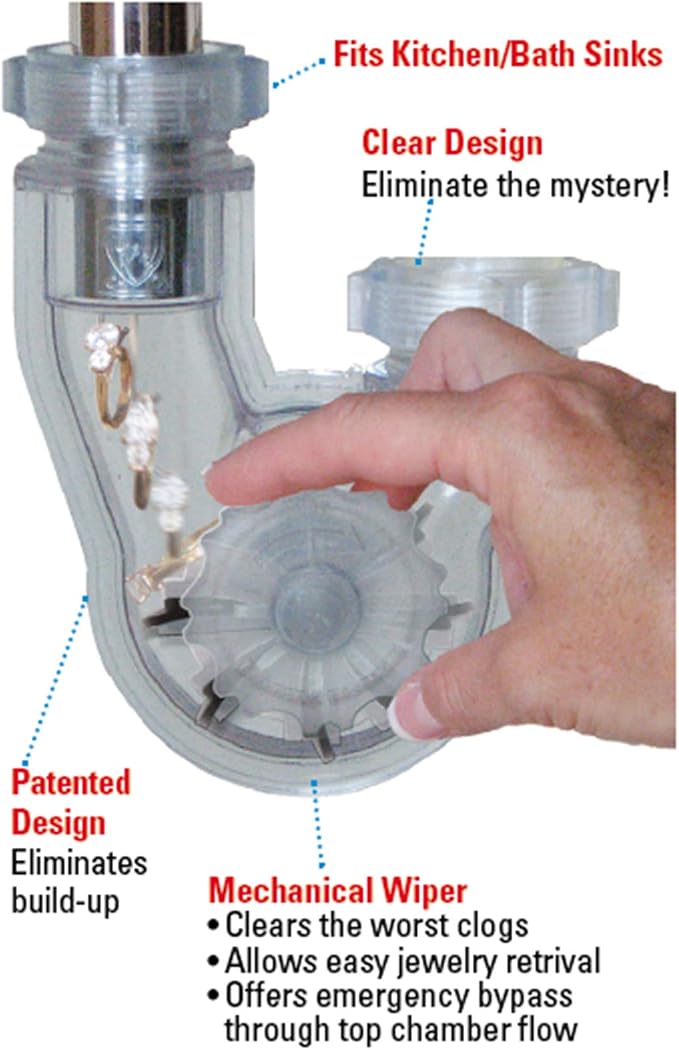 Permaflow Never Clog Transparent Abs 1-1/2" P-Trap - Image 2