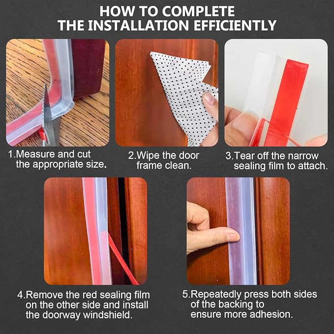 Silicone Weather Stripping Door Seal, 2026 Upgraded Seal Strip - Image 7