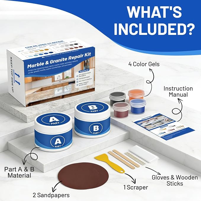Marble and Granite Repair Kit, Quartz Granite Countertop Repair Kit - Image 7