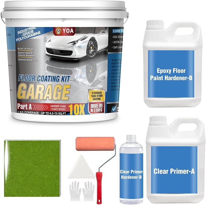 YOA Epoxy Colored Sand Floor Paint Kit | 100% Solids Content by YOA