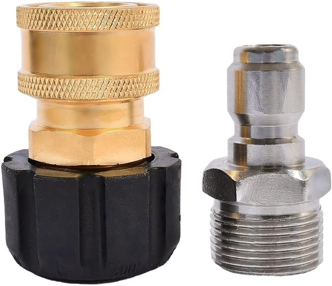 Pressure Washer Adapter Set, M22 to 3/8'' inch Quick Connect Kit by XiangXu