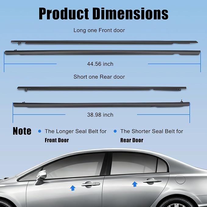 Weatherstrip Window Moulding Trim Seal Belt - Image 5