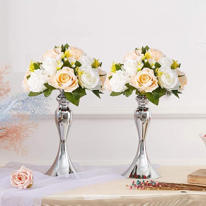 Flower Balls Wedding Flower Centerpieces: 6 Pcs Fake Roses - Image 3