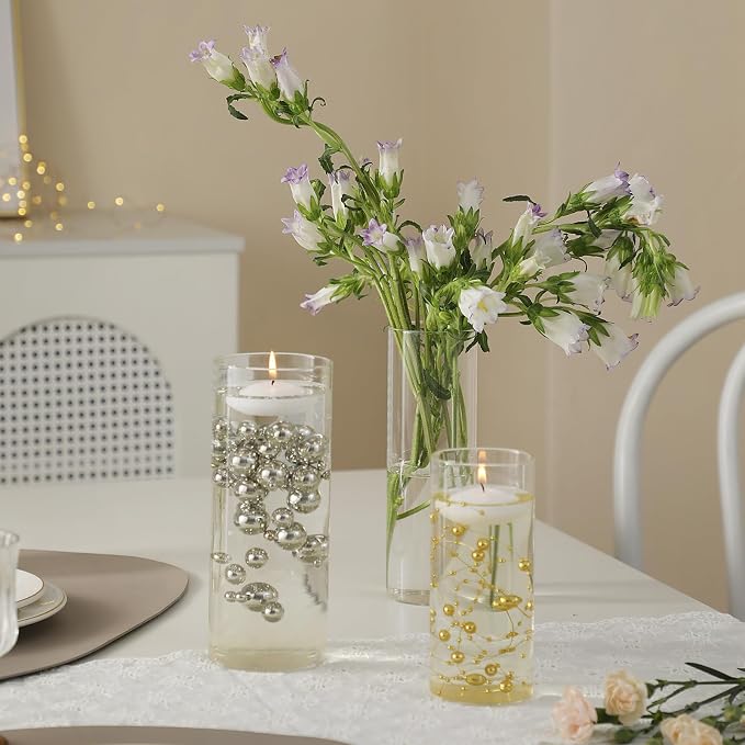 Set of 12 Glass Cylinder Vases for Centerpieces - Image 9
