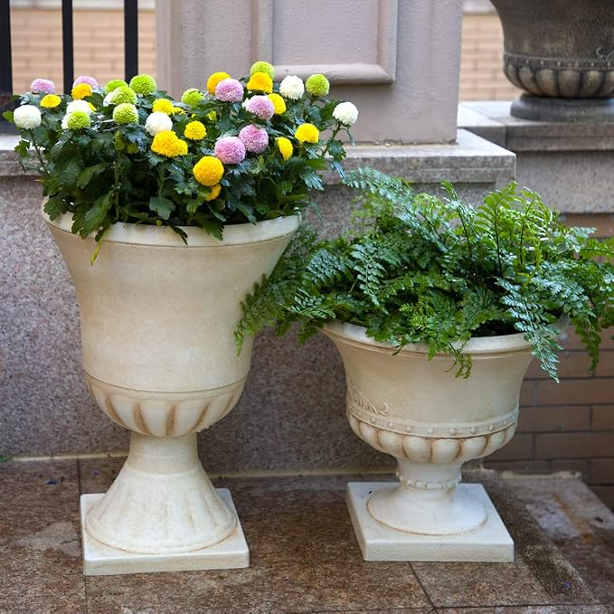 Worth Garden Plastic Urn Planters - Image 5