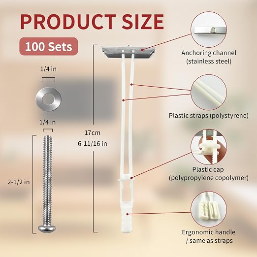 100PCS Heavy Duty Drywall Anchors - Image 2