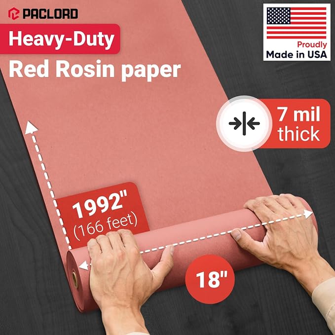 Floor Protection Paper 18" x 166' Red Rosin Paper Roll - Image 2