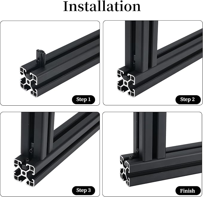 BELLA BAYS 40Series 10Sets Black Interior Inside L Shape Connector, Hidden - Image 5