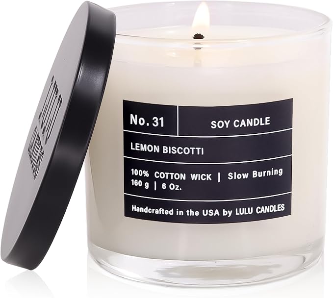 Lulu Candles | Lemon Biscotti | Luxury Scented Soy Jar Candle | Hand Poured in by LULUCANDLES