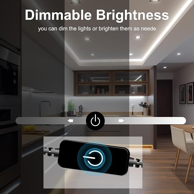 Pandery COB LED Strip 5m, 16.4ft LED Strip Lights, Touch Dimmable LED Strips - Image 5