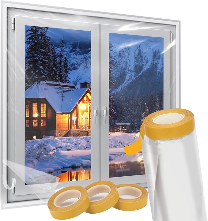 Augblinds Window Insulation Kit, Plastic Window Covering 62 Inch Wide × 393 by Augblinds