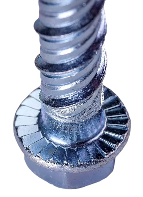 CONFAST® LDC38212 3/8" x 2-1/2" Zinc Plated Large Diameter Concrete Screw - Image 3