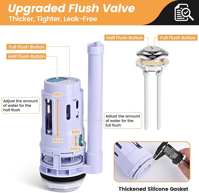 3-Inch Dual Flush Valve Replacement Kit - Image 6