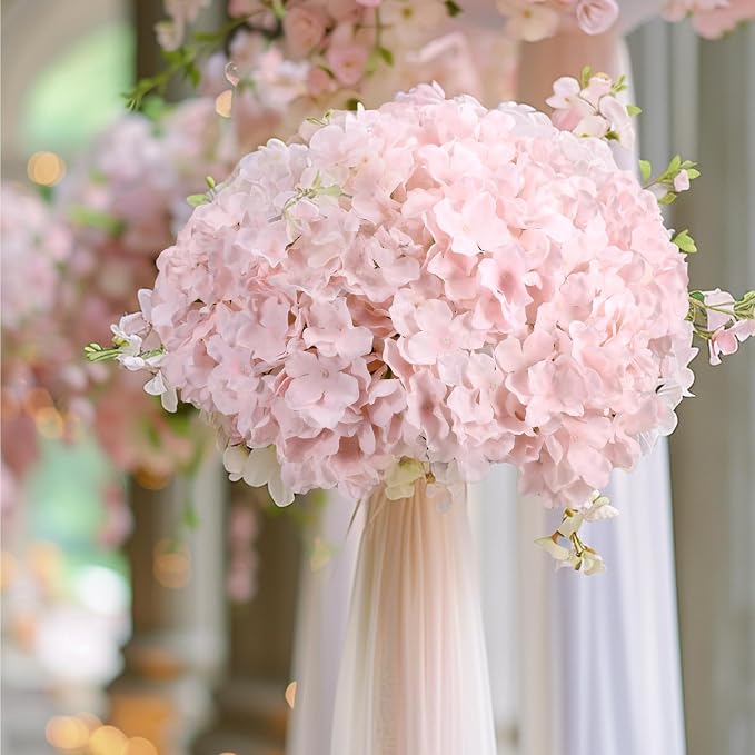 Auihiay 304 Pcs Hydrangea Artificial Flowers, Faux Hydrangea Flowers | Silk - Image 6