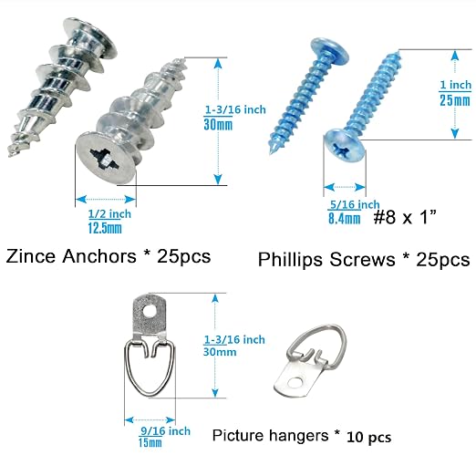 #8 Self Drilling Hollow Metal Stud Wall Anchors - Image 2