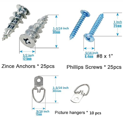 #8 Self Drilling Hollow Metal Stud Wall Anchors - Image 2