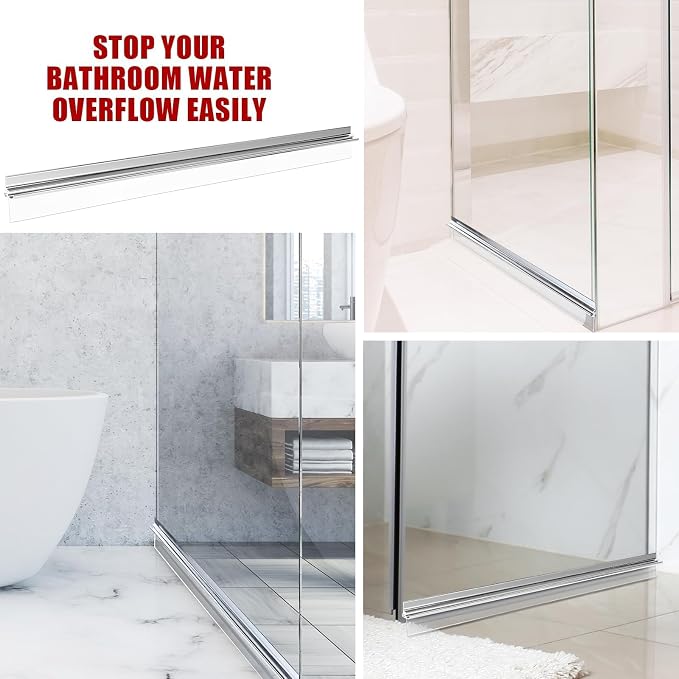 25" Chrome Framed Shower Door Replacement Drip Rail - Image 5
