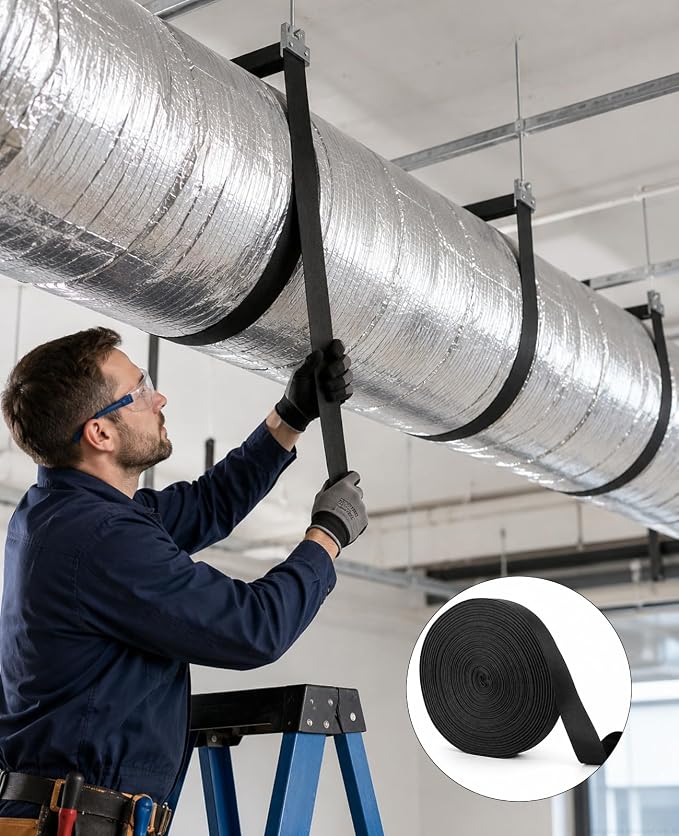Heavy Duty Nylon HVAC Duct Strap, 2in x 147ft Duct Support Webbing | Heavy duty - Image 4