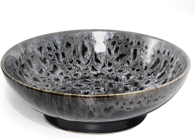 Ceramic Fruit Bowl, 10.2" Decorative Bowl, Large Fruit Bowl by Ronanemon