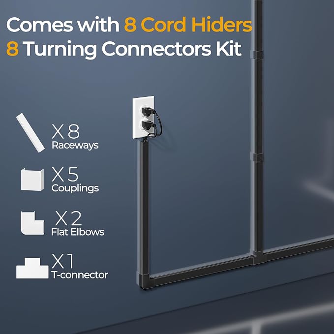 Cord Hider Kit, 113.4in Cord Covers - Image 4