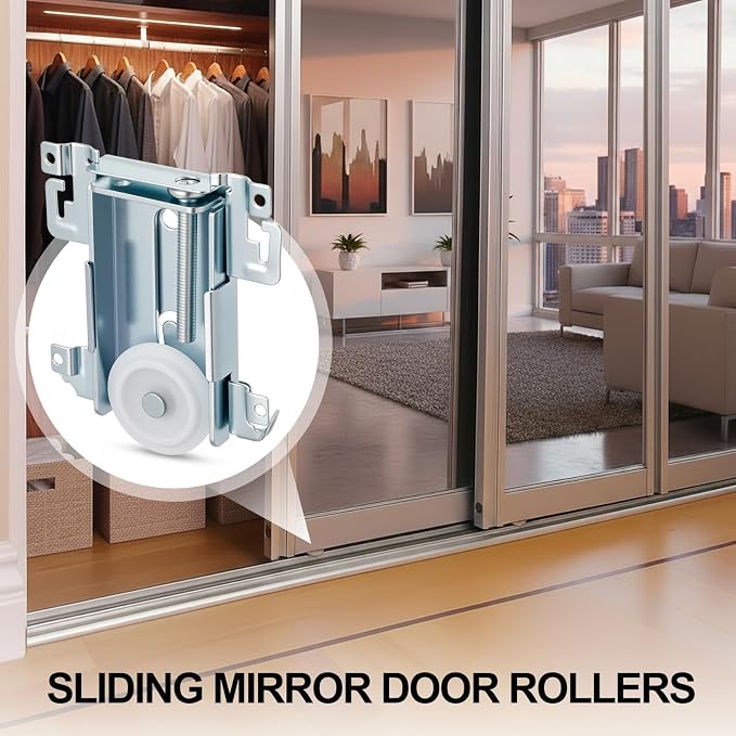 Therwen 4 Pcs 1-7/16 Inch Sliding Mirror Closet Door Roller Assembly Closet - Image 5