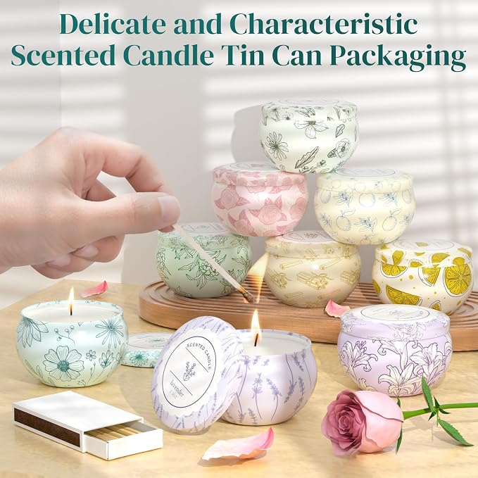 WarmEmbrace Scented Candles, Candle Set of 9 | Long-Lasting Candles - Image 5