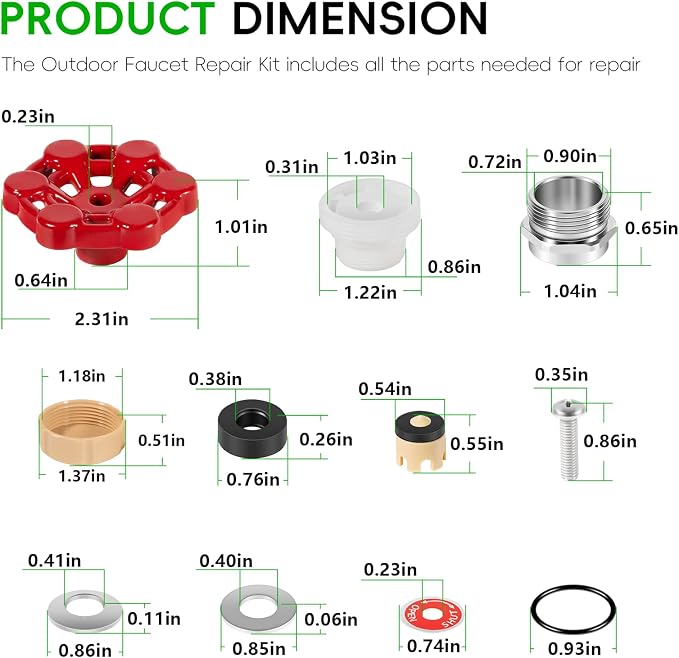 2Pack Universal Outdoor Faucet Repair Kit - Image 6