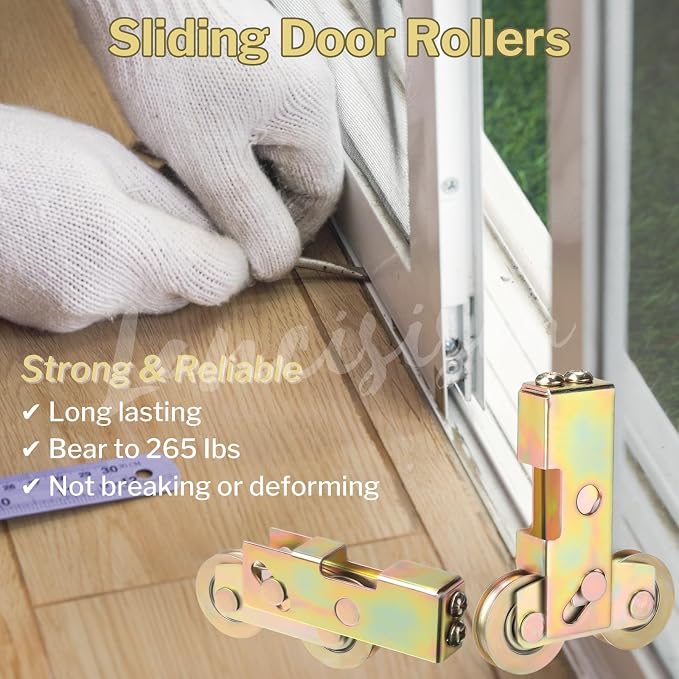 4Pcs Sliding Door Tandem Roller, Heavy-Duty 1-1/4 Inch Sliding Door Tandem - Image 3