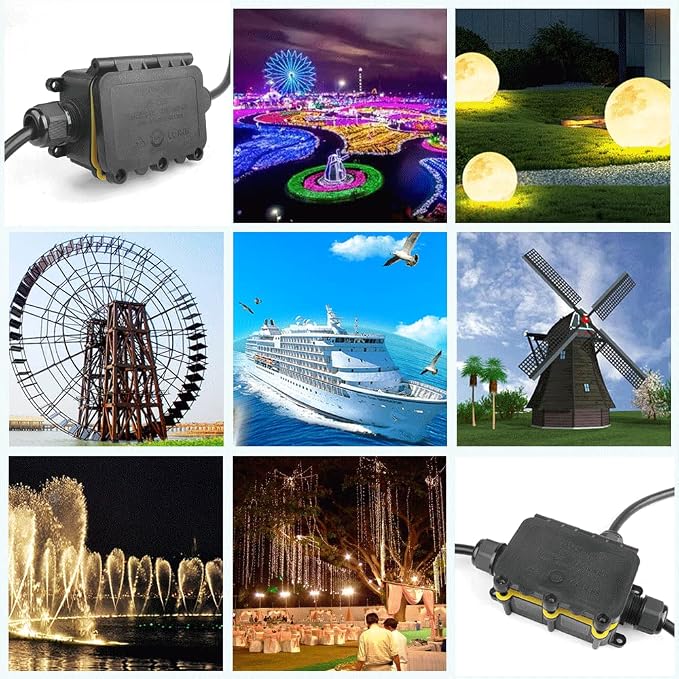 Junction Box Outdoor Waterproof IP68, 2Way M20, Electrical Boxes Extension Cord - Image 7