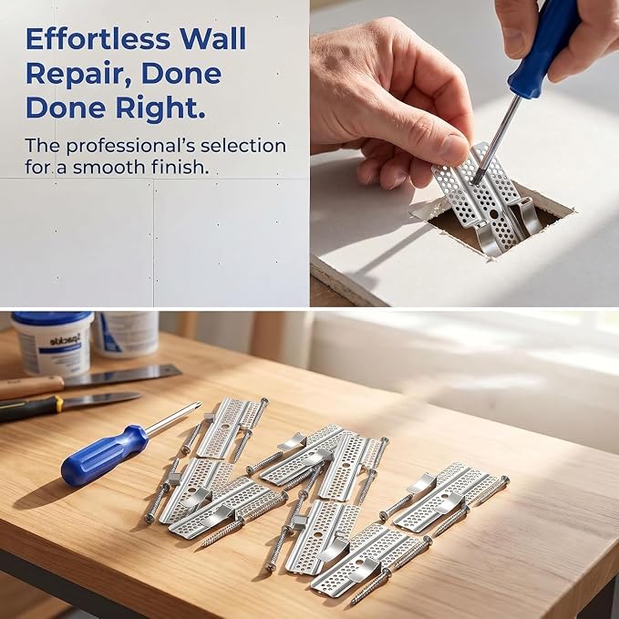 Drywall Fasteners, Drywall Repair Clips 1/2" and 5/8" Kit, Stainless Steel Wall - Image 5