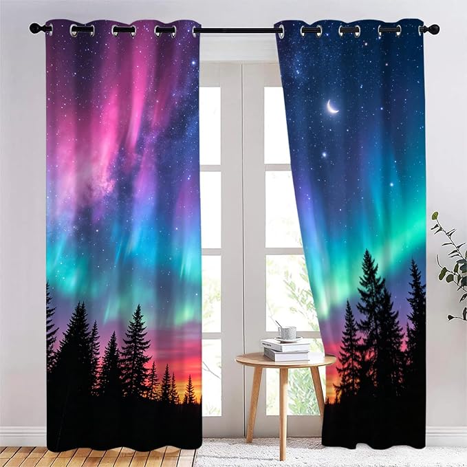 Aurora Forest Curtains for Windows by Unknown