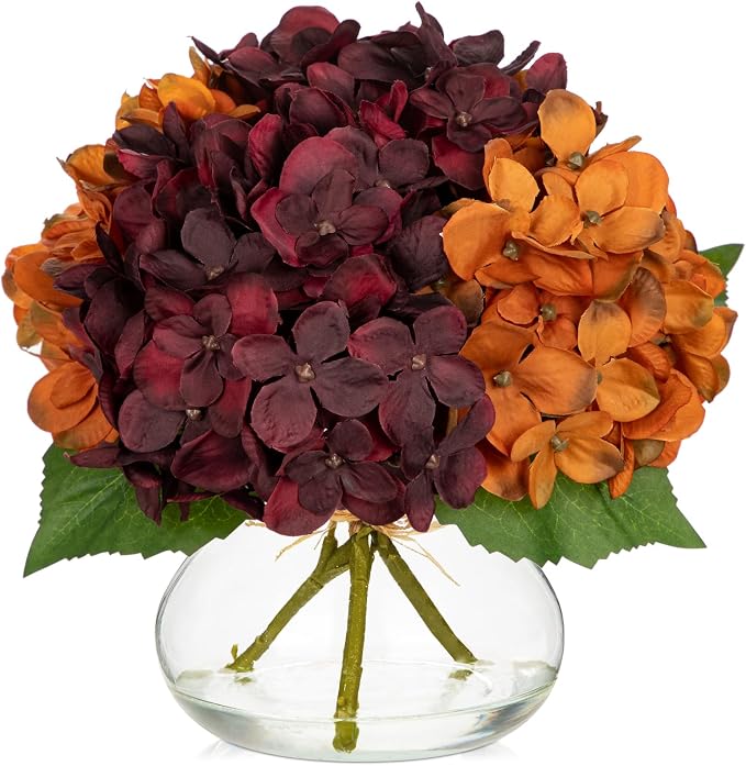 Hollyone Fall Hydrangea Artificial Flowers by Hollyone