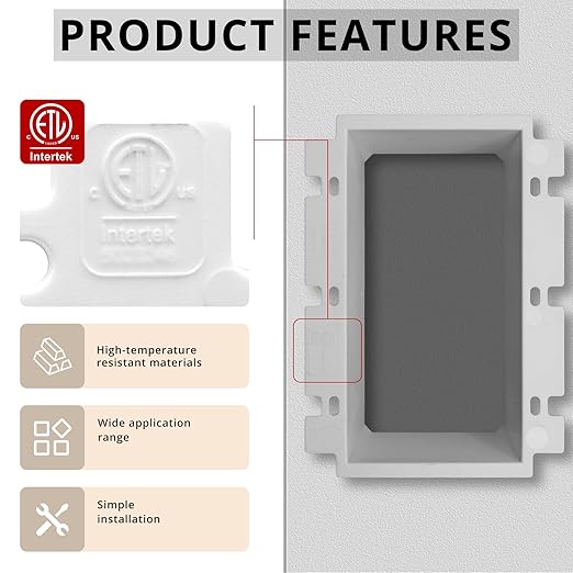 3-Gang BE3 Non-Metallic Electrical Power Outlet Box Extender | ETL Listed;Fire - Image 3