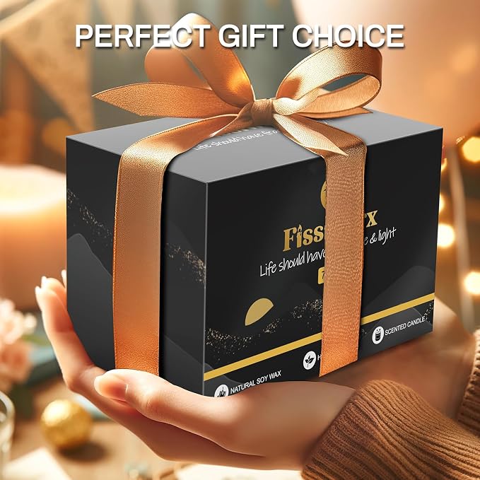 Vanilla Scented Candle Set 2 Pack, Candle - Image 6