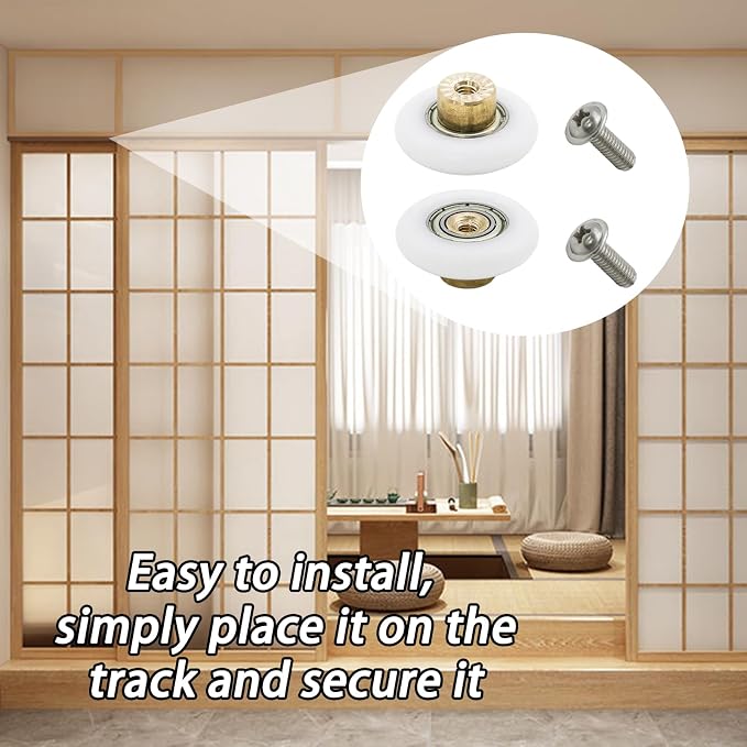 4 Pcs 27mm Shower Sliding Door Roller Replacement Wheels | Shower Door Rollers - Image 4
