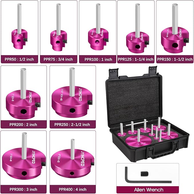 9 Pcs PVC Pipe Reamer Kit, PVC Fitting Saver Plastic Pipe Reamer Tool Kit | Hub - Image 2