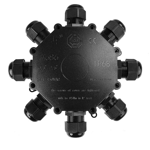 8 Way Electrical Junction Box, La Vane IP68 Waterproof 8 Way Cable Connector by La+Vane