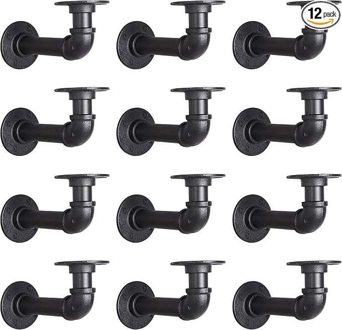 Industrial L Pipe Shelf Brackets by YCCO